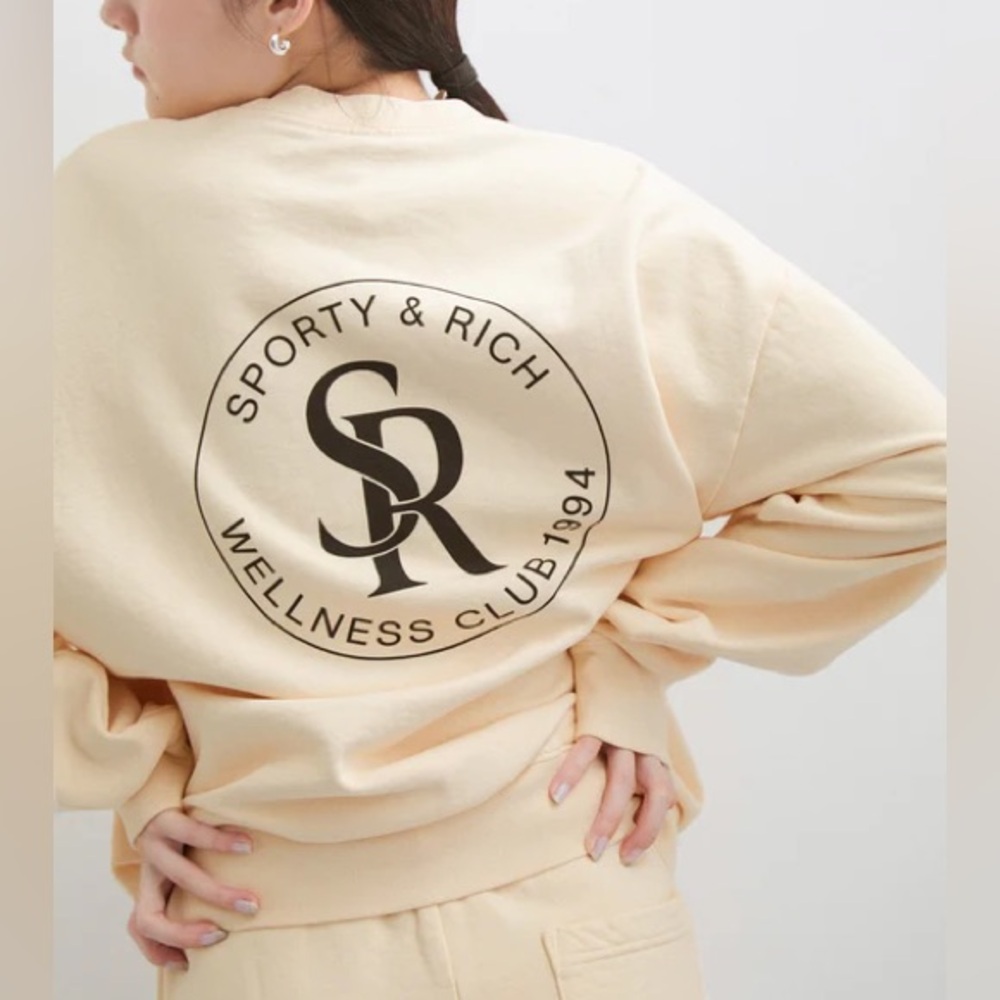 Sporty & Rich Wellness Club Crew Sweatshirt - L
